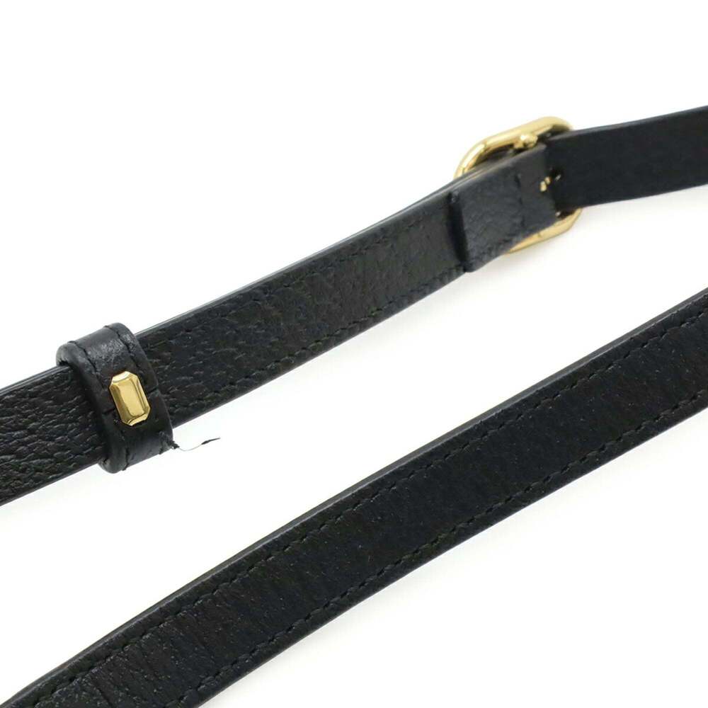 GUCCI Black Leather Pochette Shoulder Bag - Picture 6 of 9